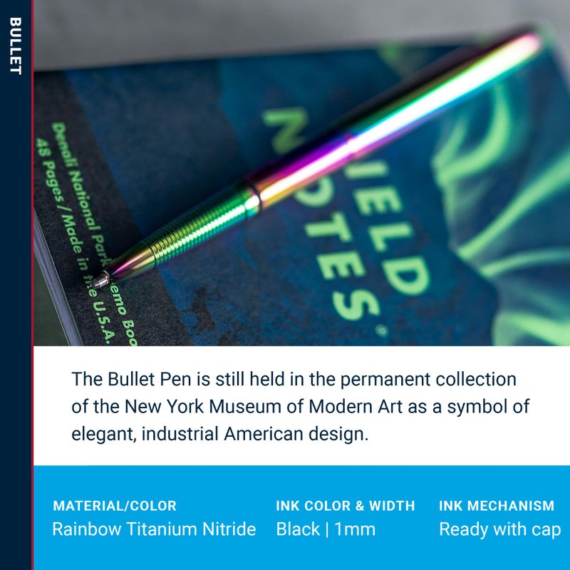 Fisher Space Pen Supernova Rainbow Titanium Nitride Bullet Pen, Ballpoint, Black Ink, Gift Box - Image 3